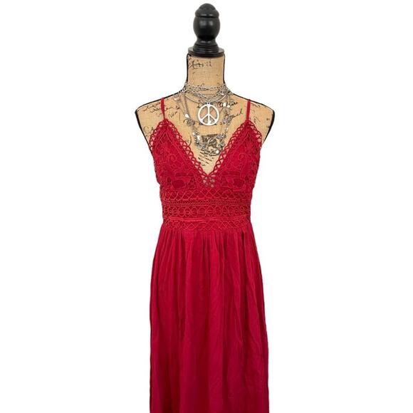 REBELLION AGAIN maxi dress burgundy size SMALL new - Picture 3 of 13